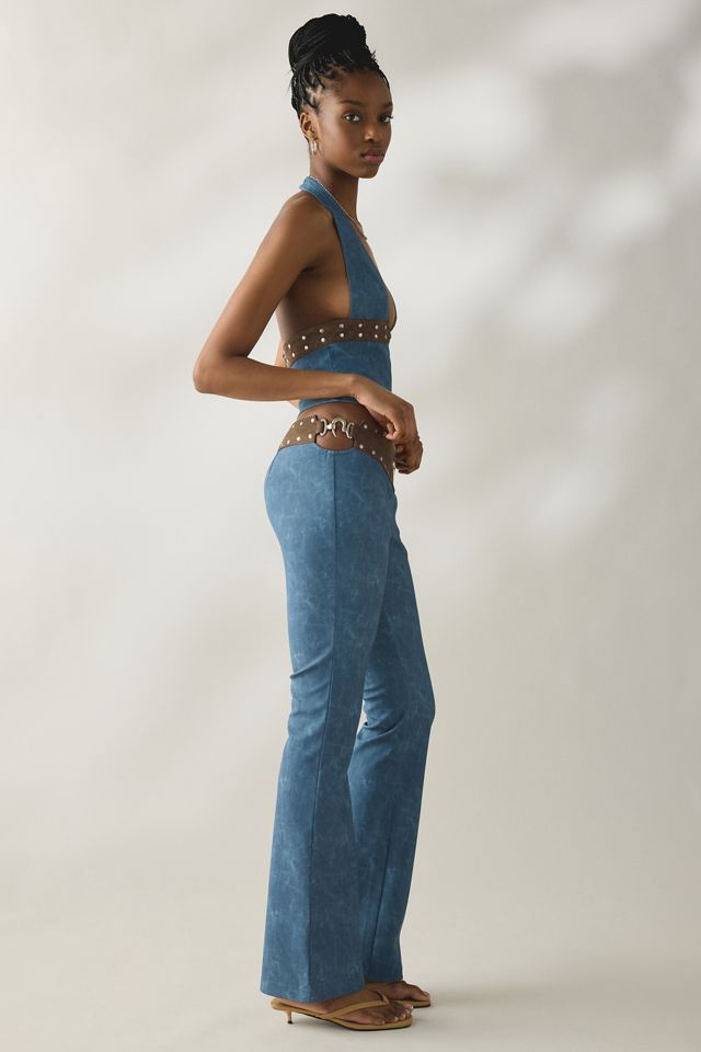 Pantalon évasé en faux cuir clouté I.AM.GIA. #3