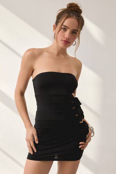 Harper Off-The-Shoulder Ruffle Mini Dress | Urban Outfitters
