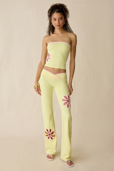 I.AM.GIA. Daisy Cutout Low-Rise Flare Pant