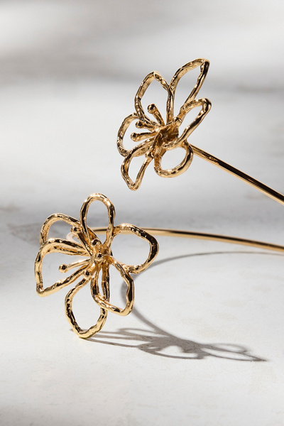 Bloom Flower Metal Wire Arm Cuff