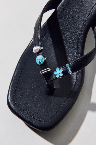 Bloom Flower Enamel Sandal Charms Set