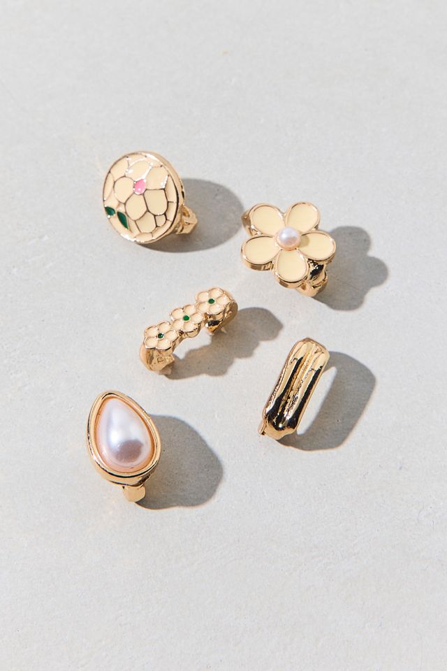 Bloom Flower Enamel Sandal Charms Set