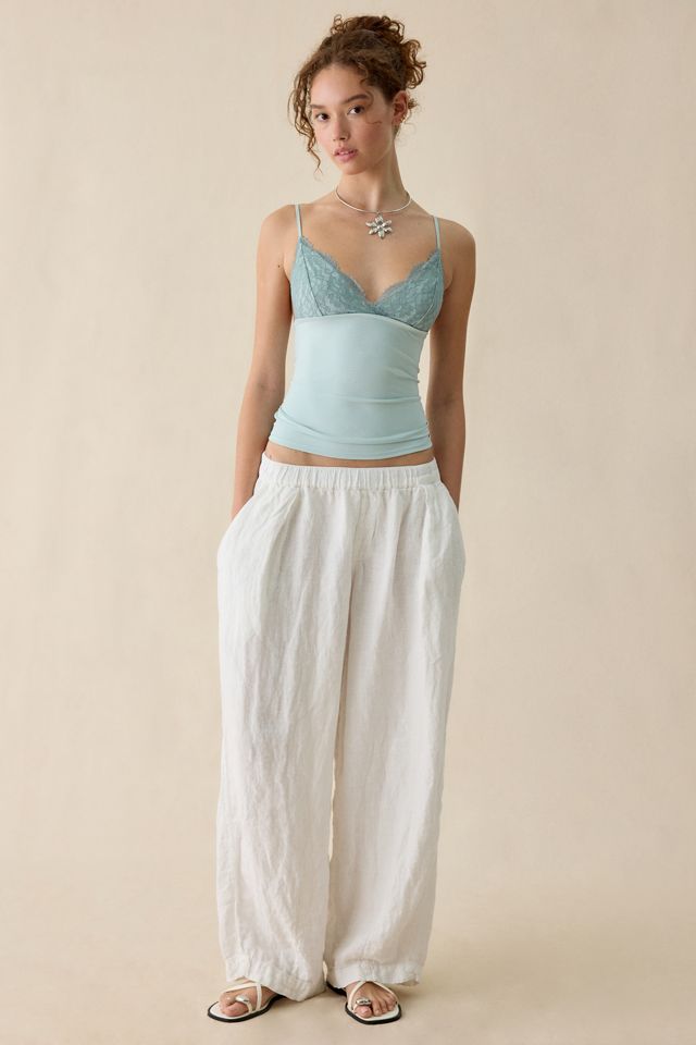 UO Date Night Lace Trim Cropped Cami #3