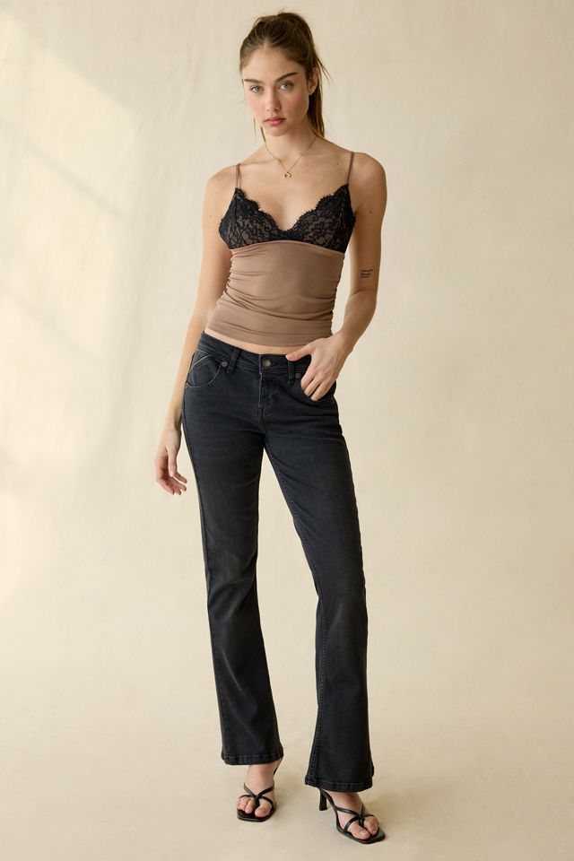 UO Date Night Lace Trim Cropped Cami #2