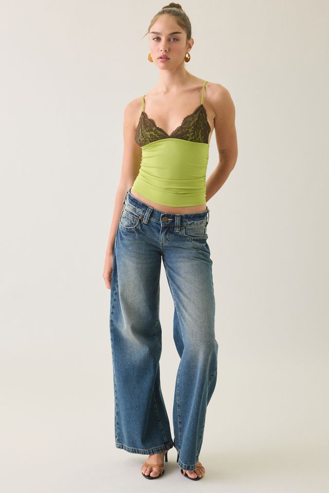 UO Date Night Lace Trim Cropped Cami #3