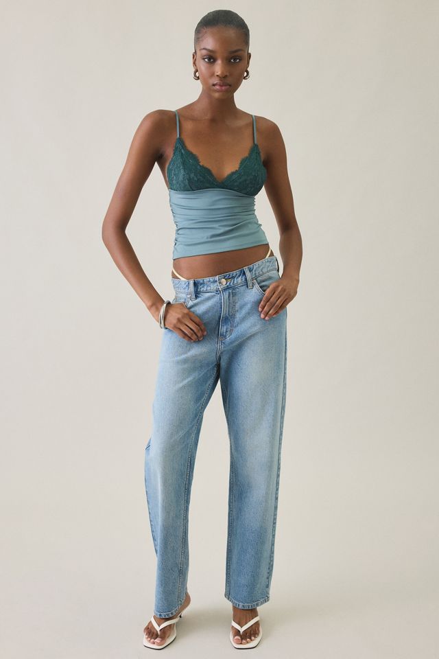 UO Date Night Lace Trim Cropped Cami #3