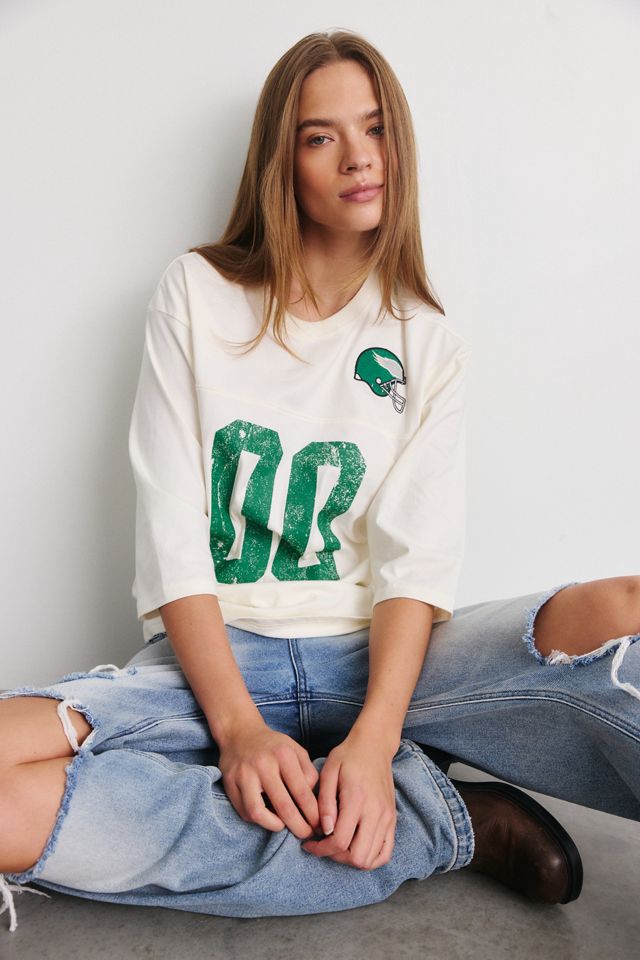 Mitchell & Ness Philadelphia Eagles Retro Roots Oversized Half-Sleeve Tee #1