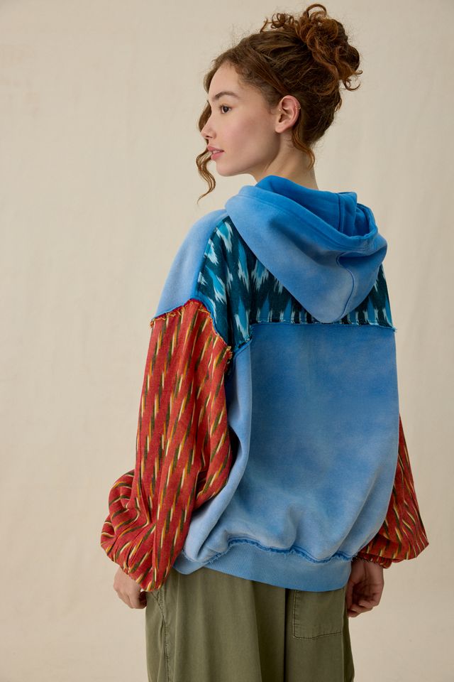 BDG Bayside Graphic Patchwork Oversized Hoodie Sweatshirt #1