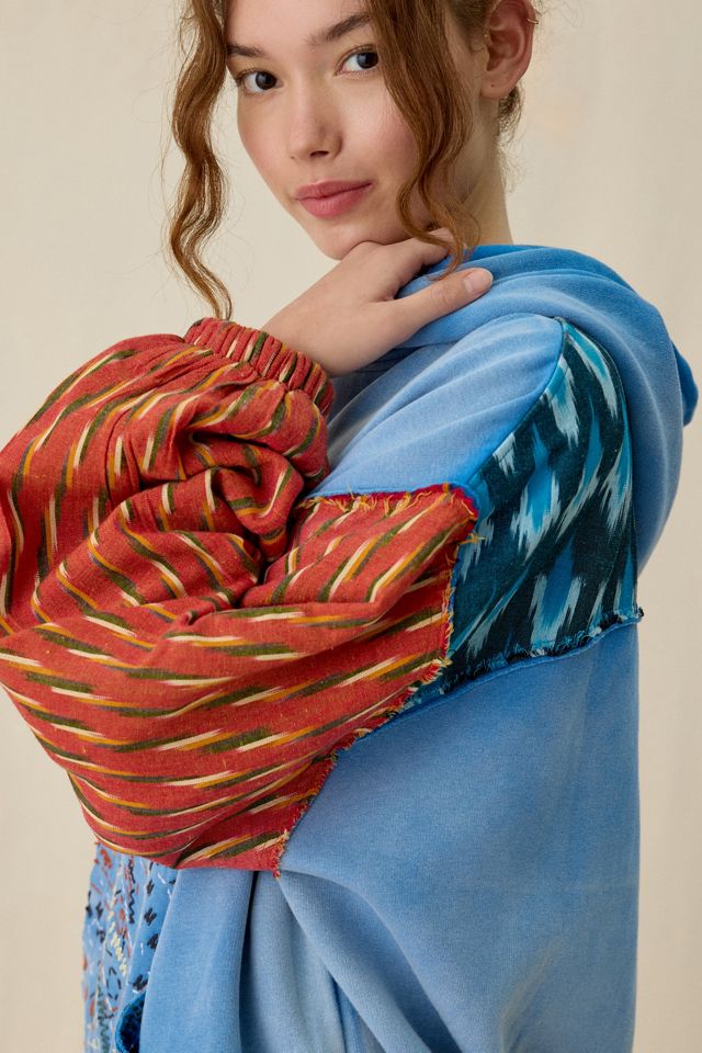 BDG Bayside Graphic Patchwork Oversized Hoodie Sweatshirt #3