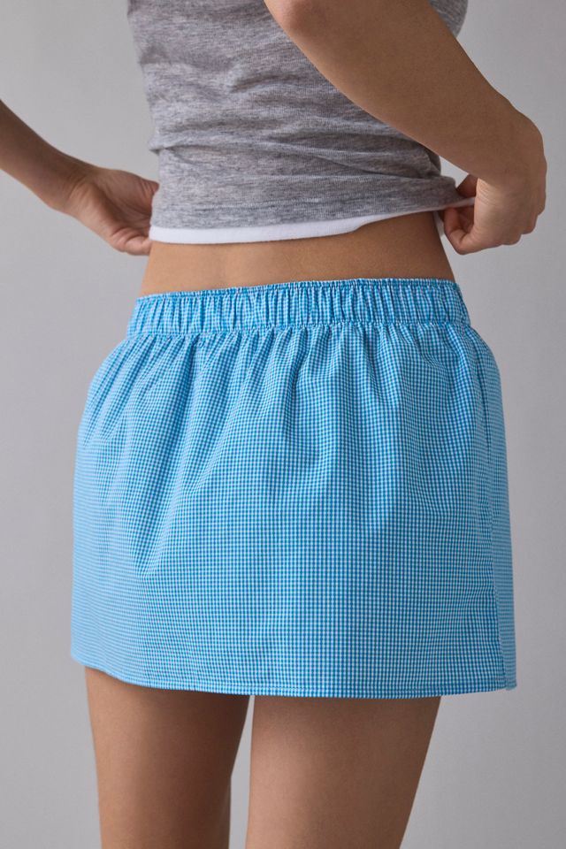 ReMADE By UO Remnants Low-Rise Boxer Mini Skirt #2