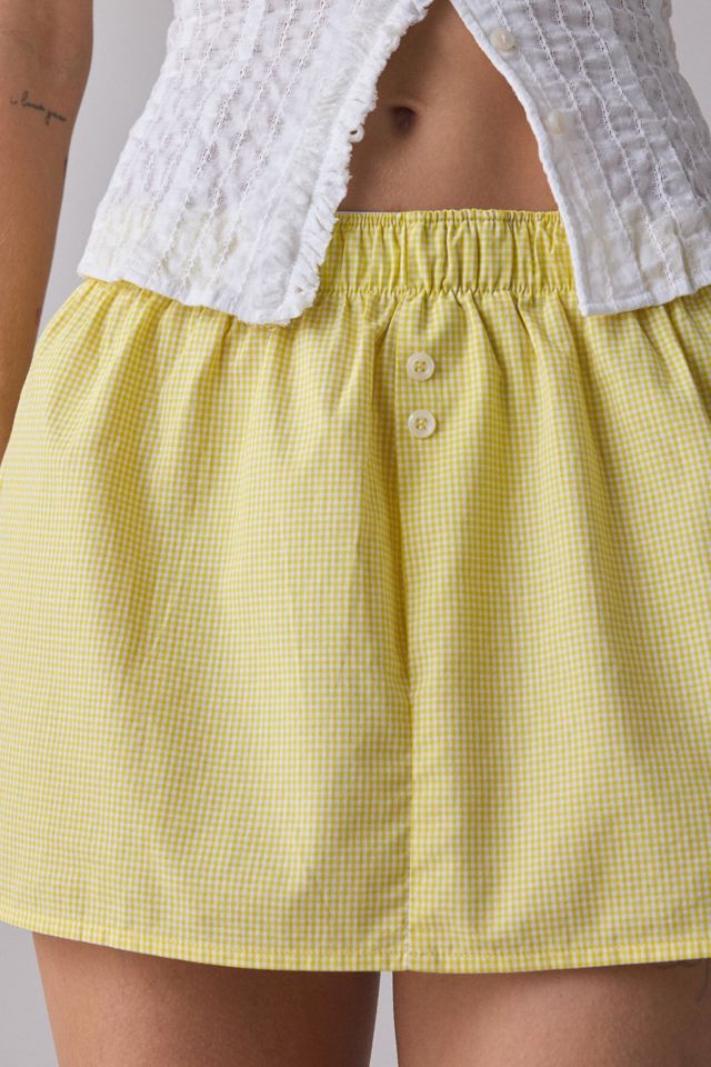 Mini-jupe boxer taille basse ReMADE By UO Remnants #1