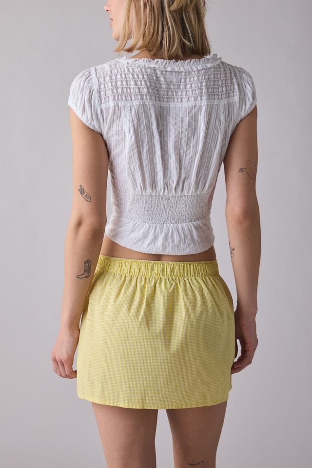 Mini-jupe boxer taille basse ReMADE By UO Remnants #4