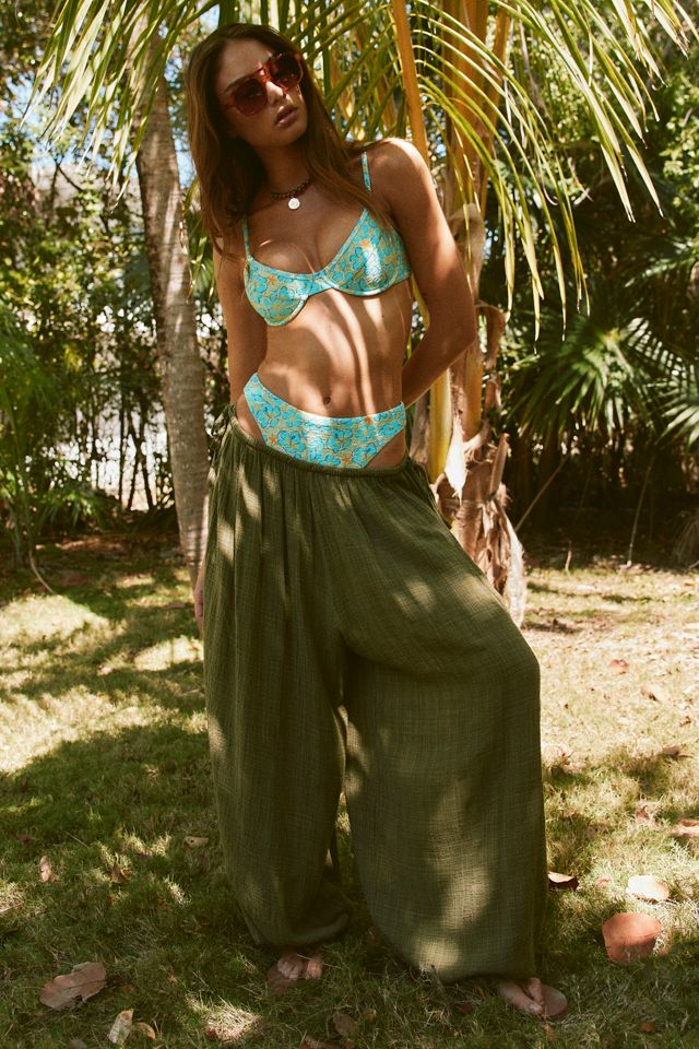 Dippin Daisys West Coast Blue Hibiscus Underwire Bikini Top #3