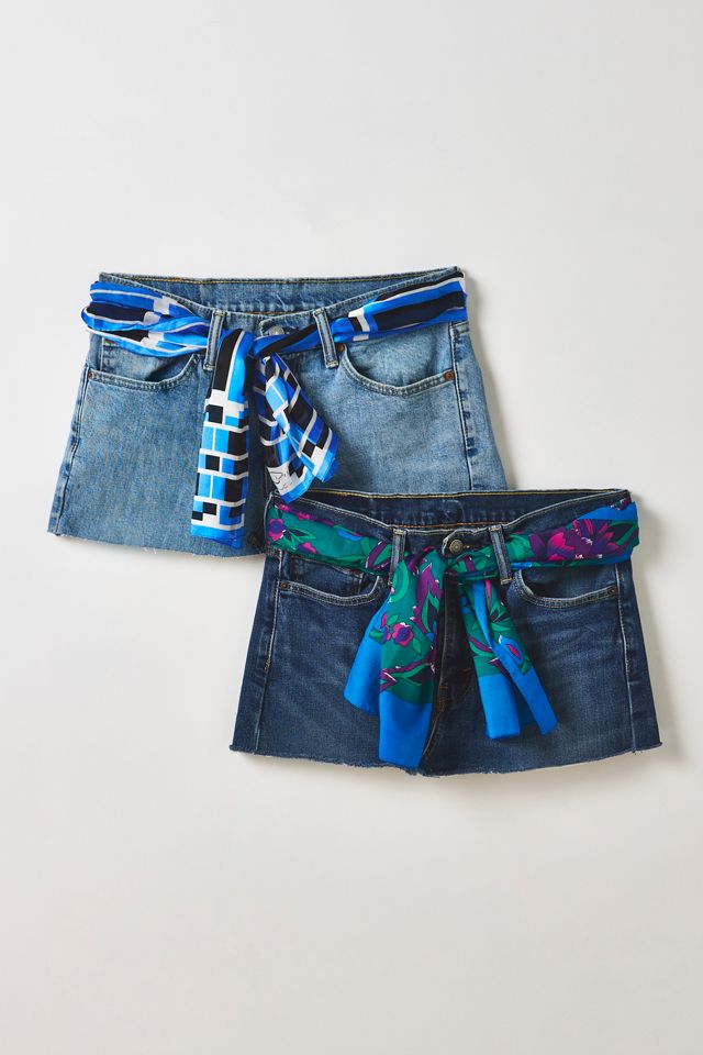 Mini-jupe en denim à taille foulard Levi's® ReMADE By UO #3