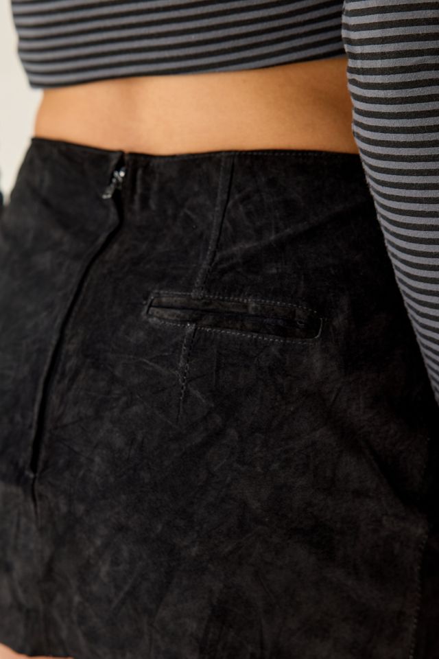 Mini-jupe en suède taille basse ReMADE By UO #3