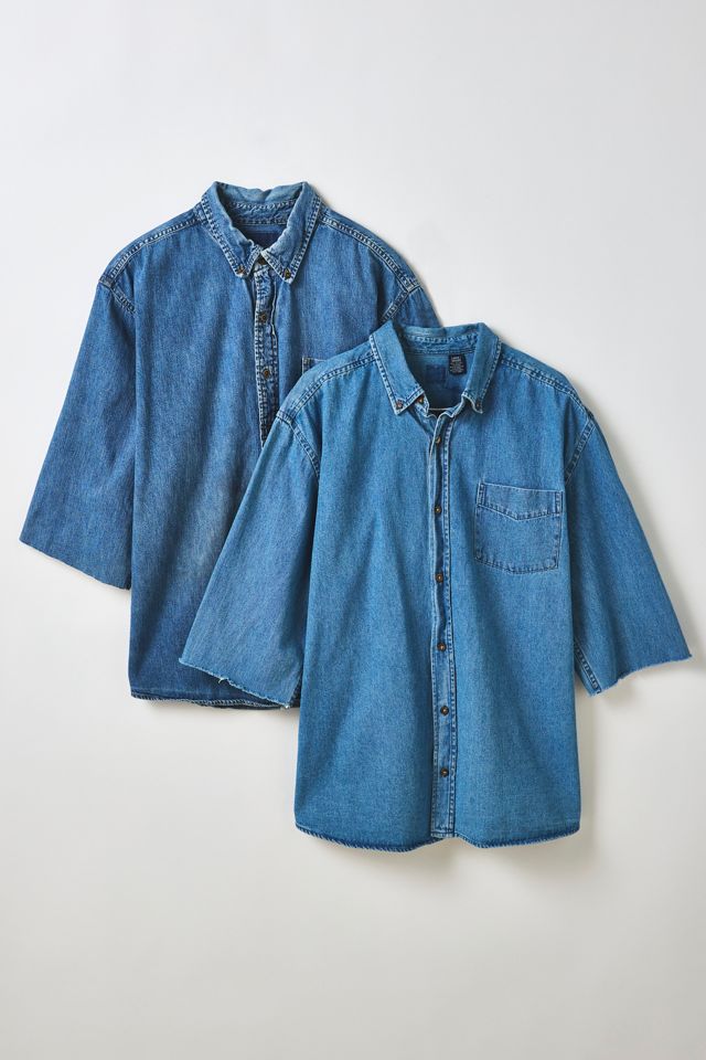 ReMADE By UO 3/4 Sleeve Denim Shirt #4