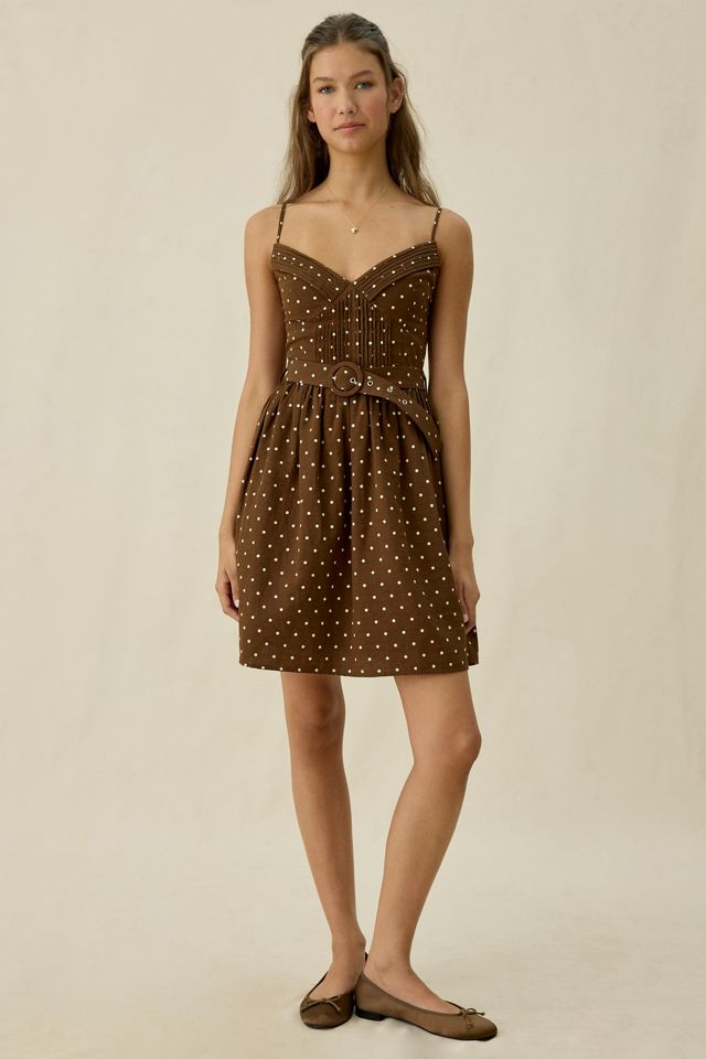 Mini-robe à pois ceinturée Stella En Saison #1