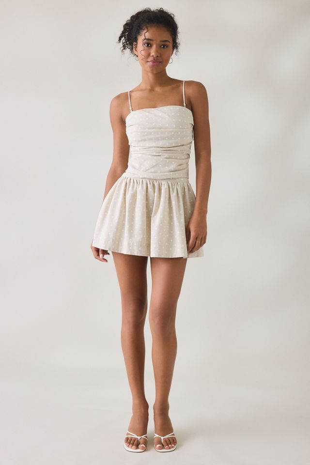 En Saison Elise Polka Dot Drop Waist Mini Dress #4