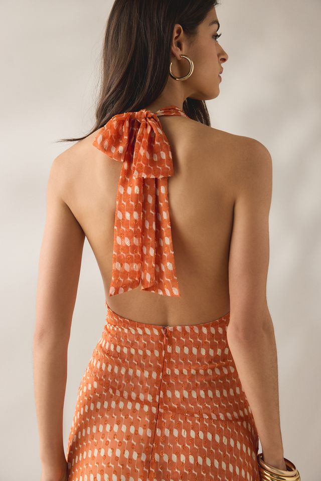 Jaquie The Label Lexi Asymmetric High-Low Halter Neck Maxi Dress #4