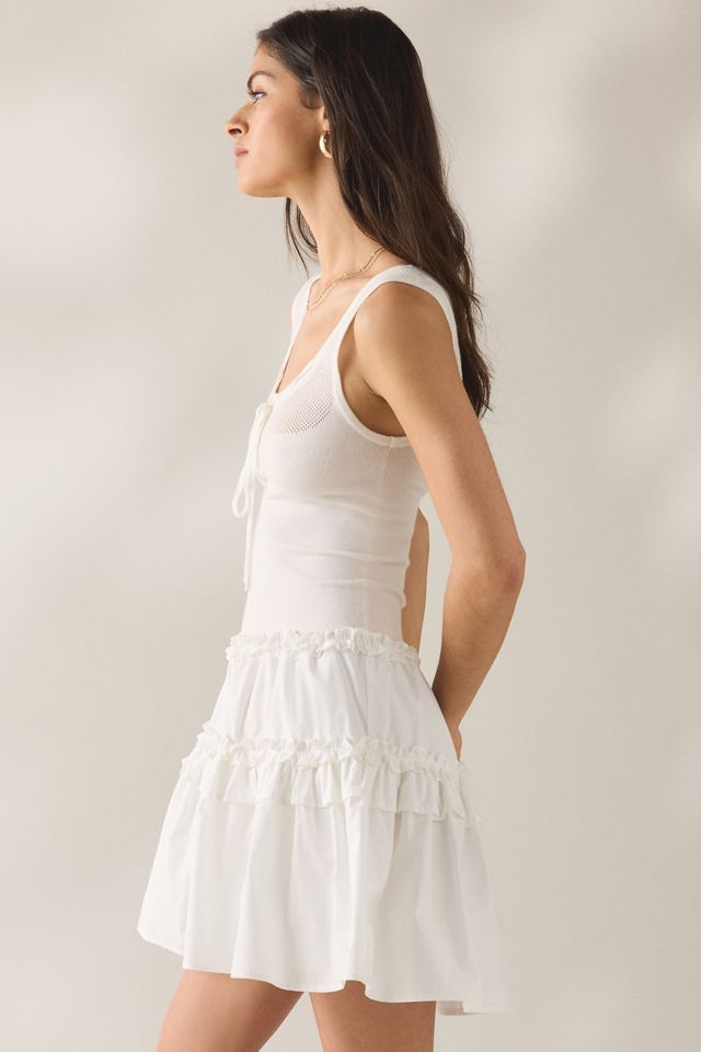 Mini-robe Lola à taille basse en tissus mixtes Jacquie The Label #1