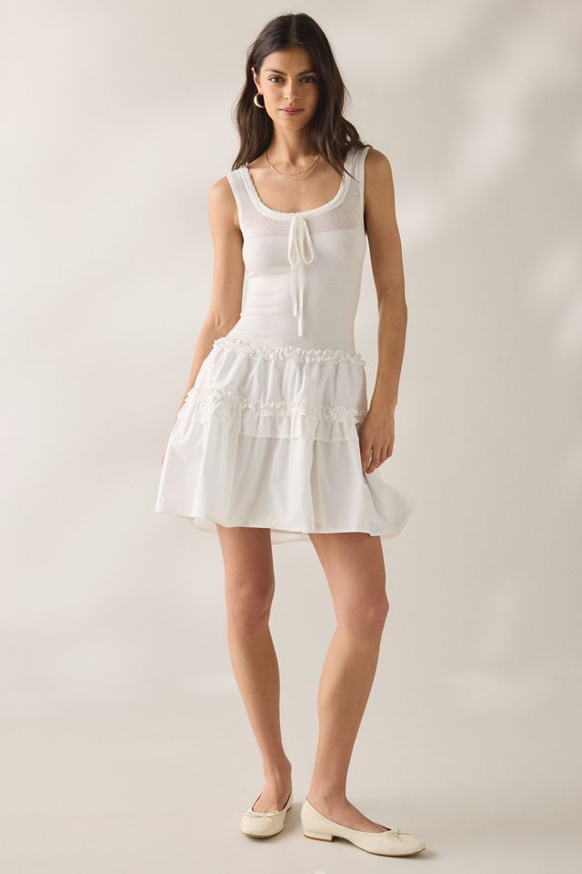 Mini-robe Lola à taille basse en tissus mixtes Jacquie The Label #3