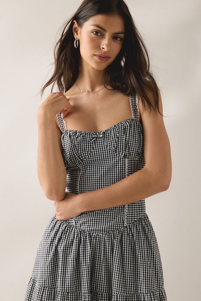 Jacquie The Label Emmie Gingham Milkmaid Maxi Dress #1