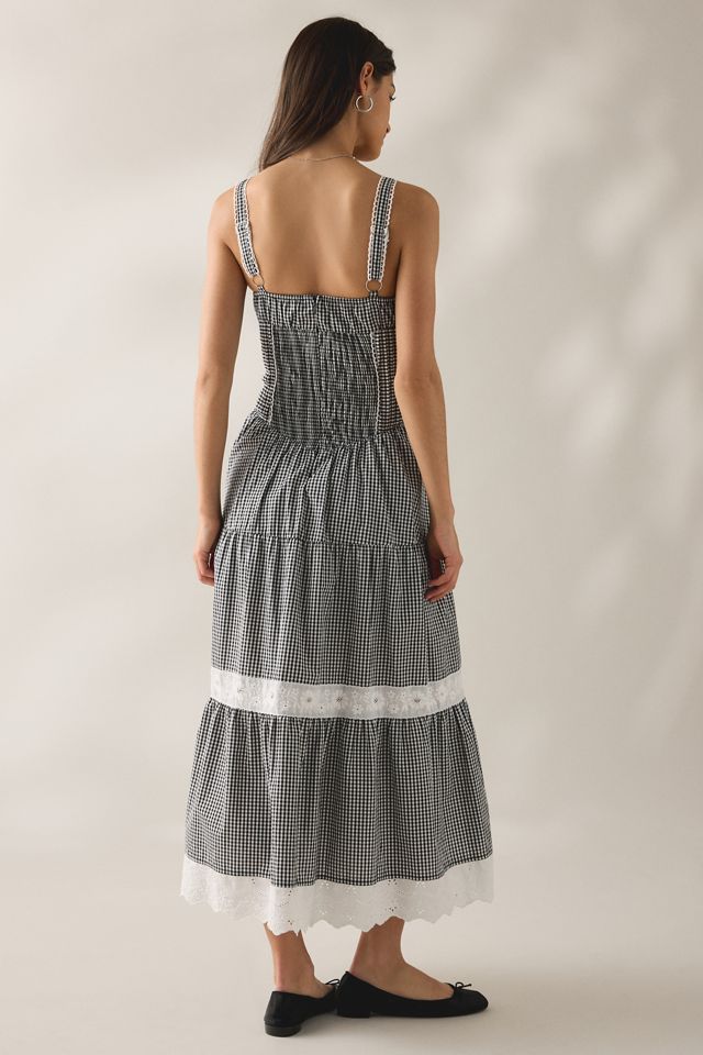Jacquie The Label Emmie Gingham Milkmaid Maxi Dress #3