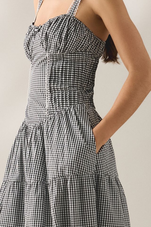 Jacquie The Label Emmie Gingham Milkmaid Maxi Dress #4