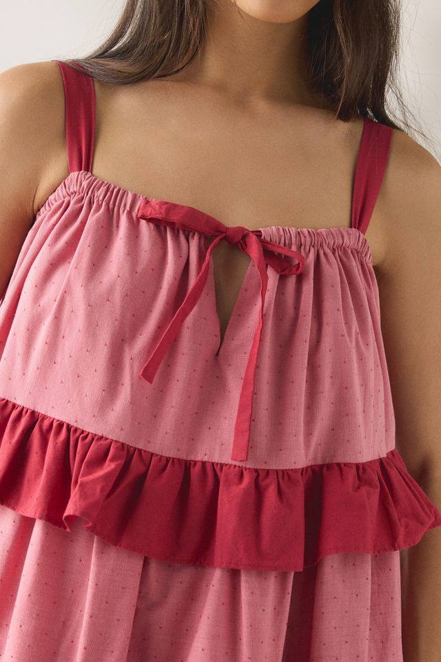 Mini-robe trapèze Ada à volants étagés Jacquie The Label #1