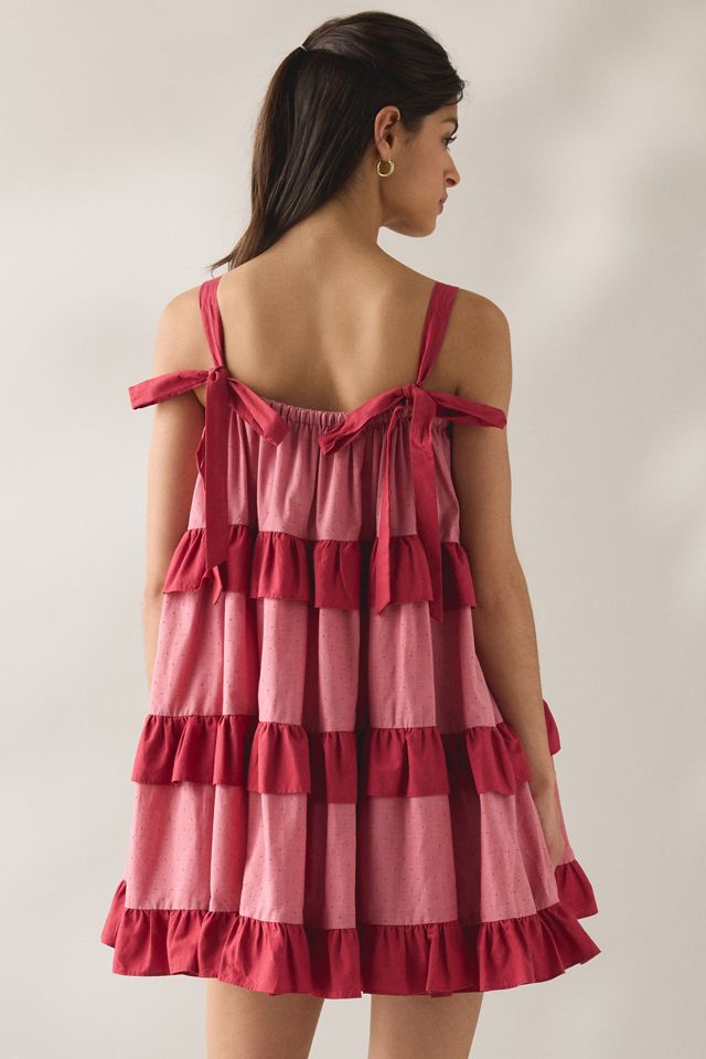 Mini-robe trapèze Ada à volants étagés Jacquie The Label #2