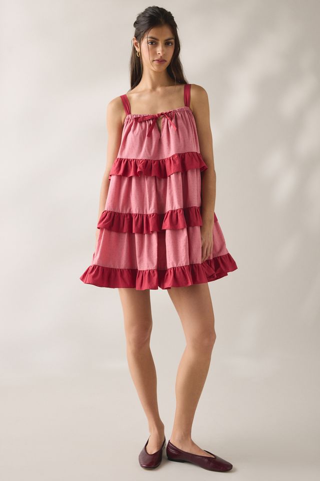 Mini-robe trapèze Ada à volants étagés Jacquie The Label #4
