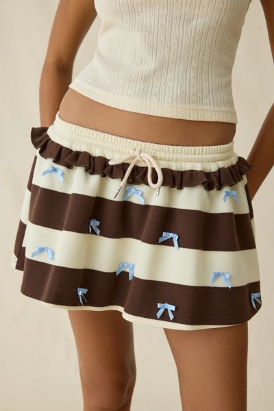Jacquie The Label Bianca Bow Detail Mini Skort