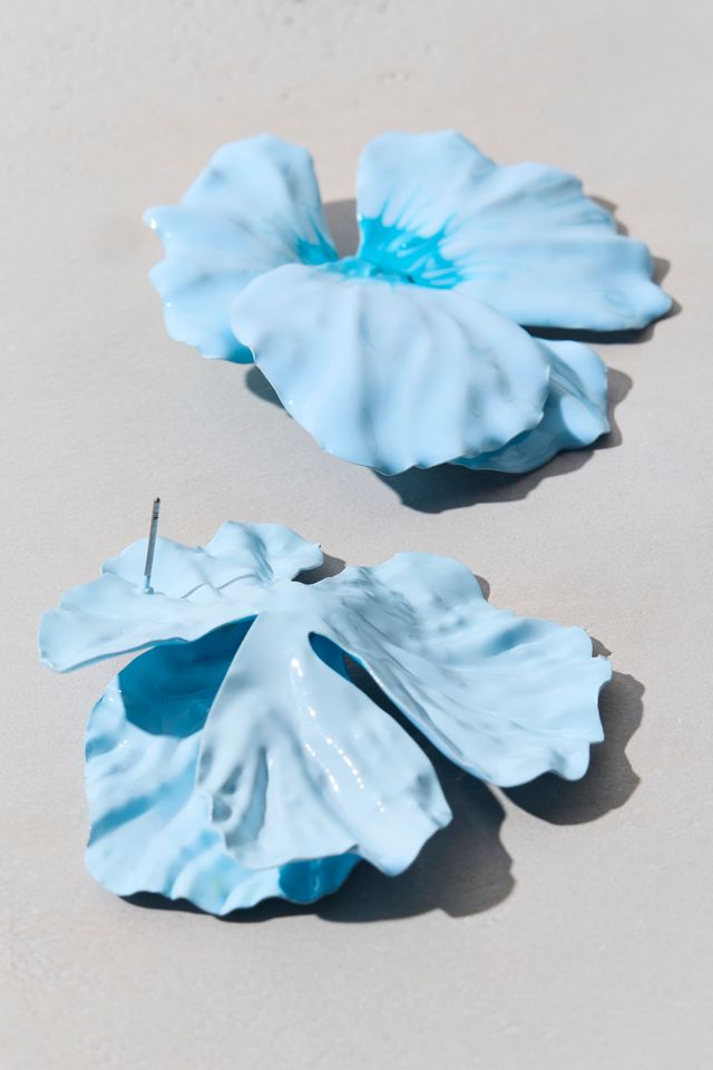 Bloom Floral Enameled Statement Earrings #1