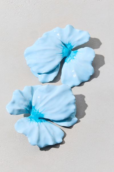 Boucles d'oreilles tendance émaillées Bloom à motif floral