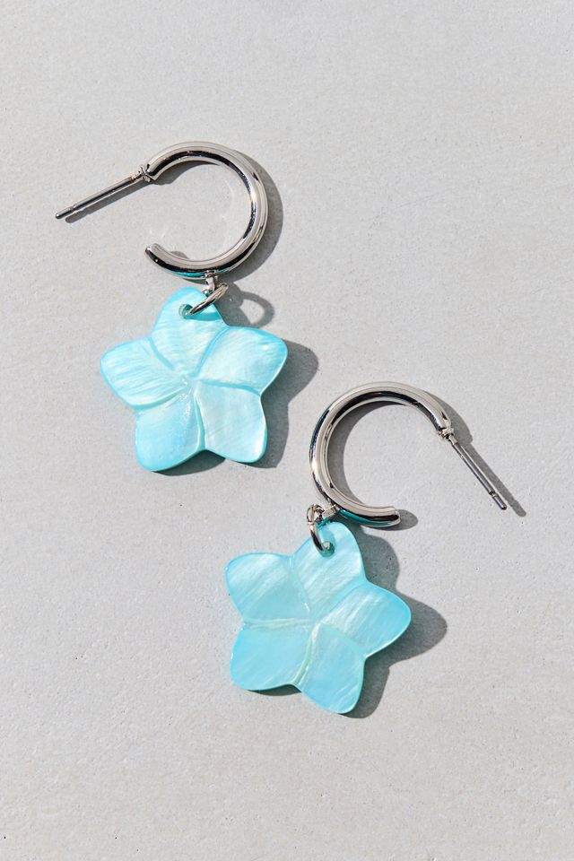 Boucles d'oreilles créoles avec breloque fleur Bloom #2