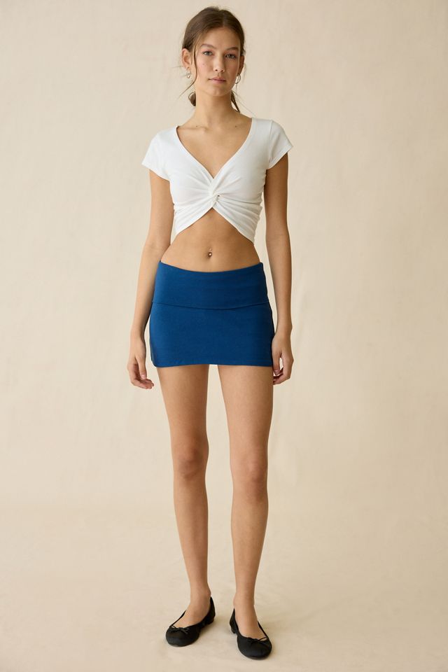 Mini jupe-short Bec à taille basse repliée Out From Under #1
