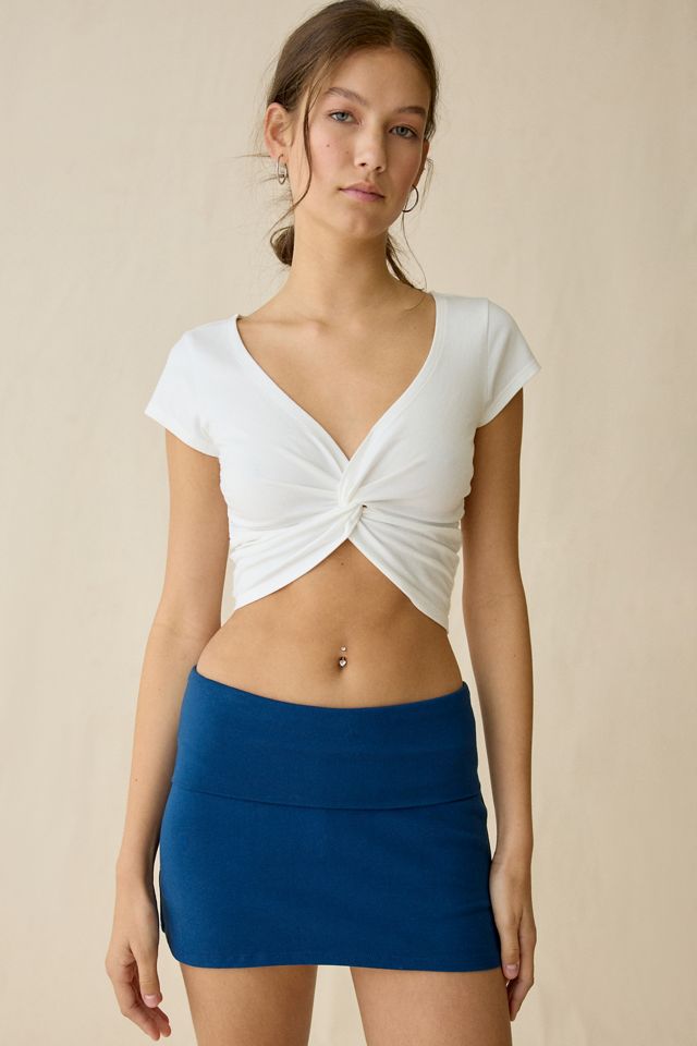 Mini jupe-short Bec à taille basse repliée Out From Under #4