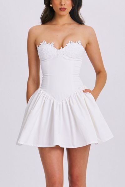 knee length dresses for ladies Leau Bellini Bustier Mini Dress in Red at Nordstrom, Size XX-Large main image 1