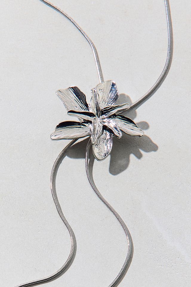 Bloom Flower Chain Bolo Necklace #1