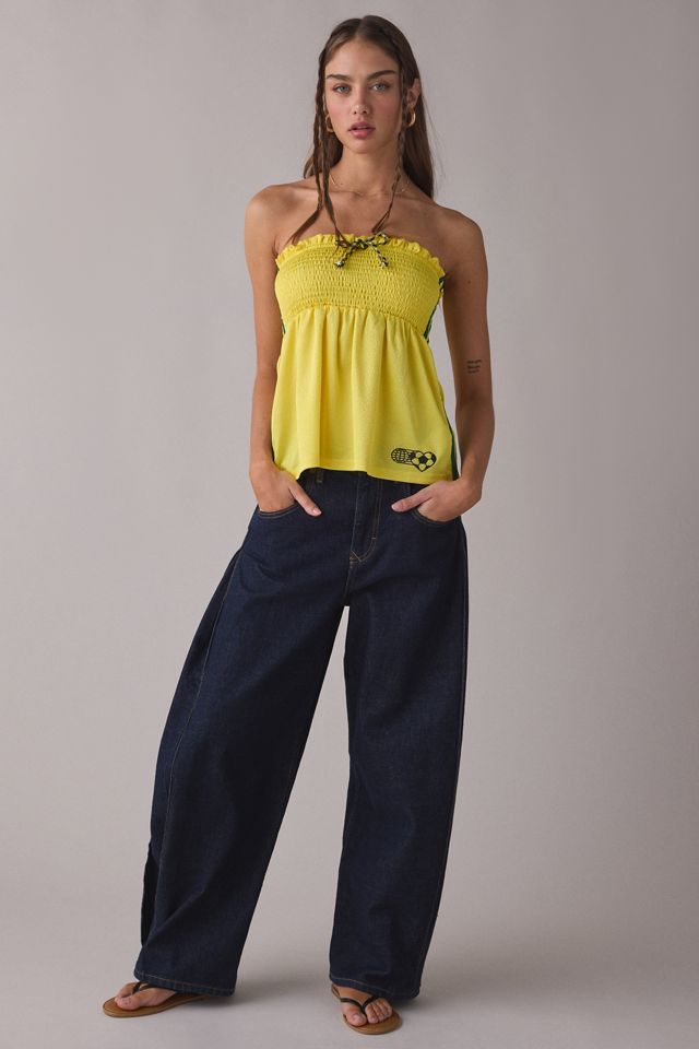 BDG Offsides Smocked Babydoll Jersey Tube Top #3