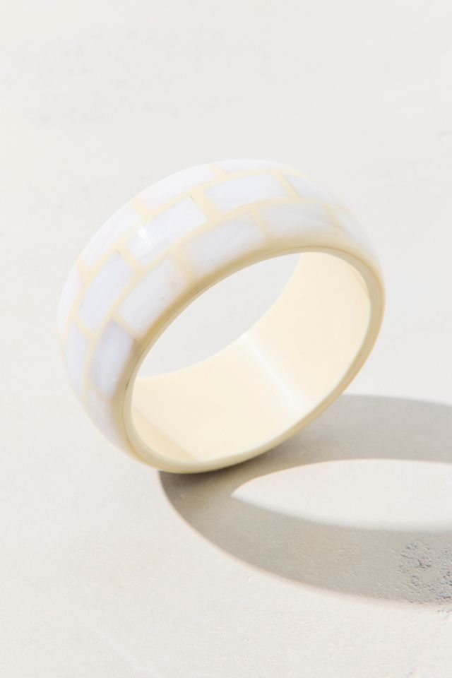 Brick By Brick Resin Bangle Bracelet #1
