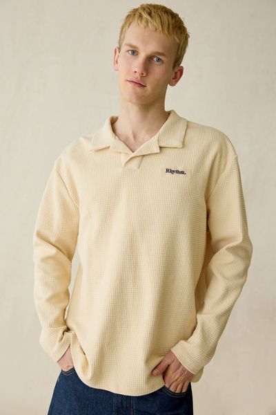 Rhythm Waffle Rugby Polo Shirt