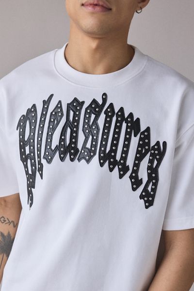 PLEASURES Twitch Studded Logo Crew Neck Sweatshirt