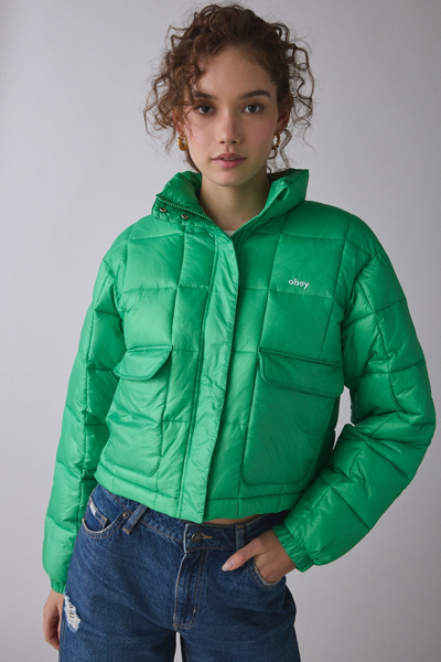 OBEY Surface Cropped Puffer Jacket