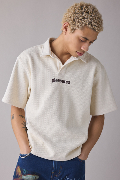 PLEASURES Cable Polo Shirt | Urban Outfitters