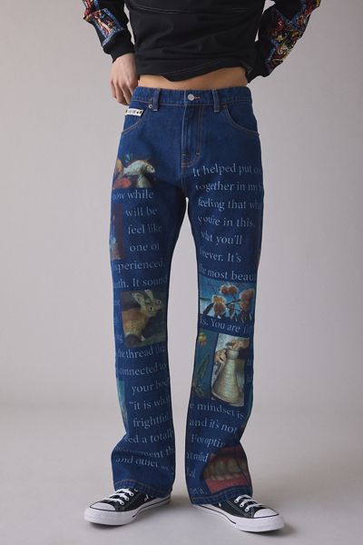PLEASURES Connection Straight Fit Jeans