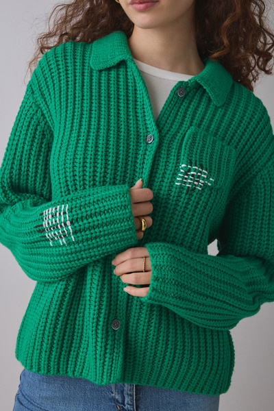 OBEY Julian Button Down Oversized Sweater