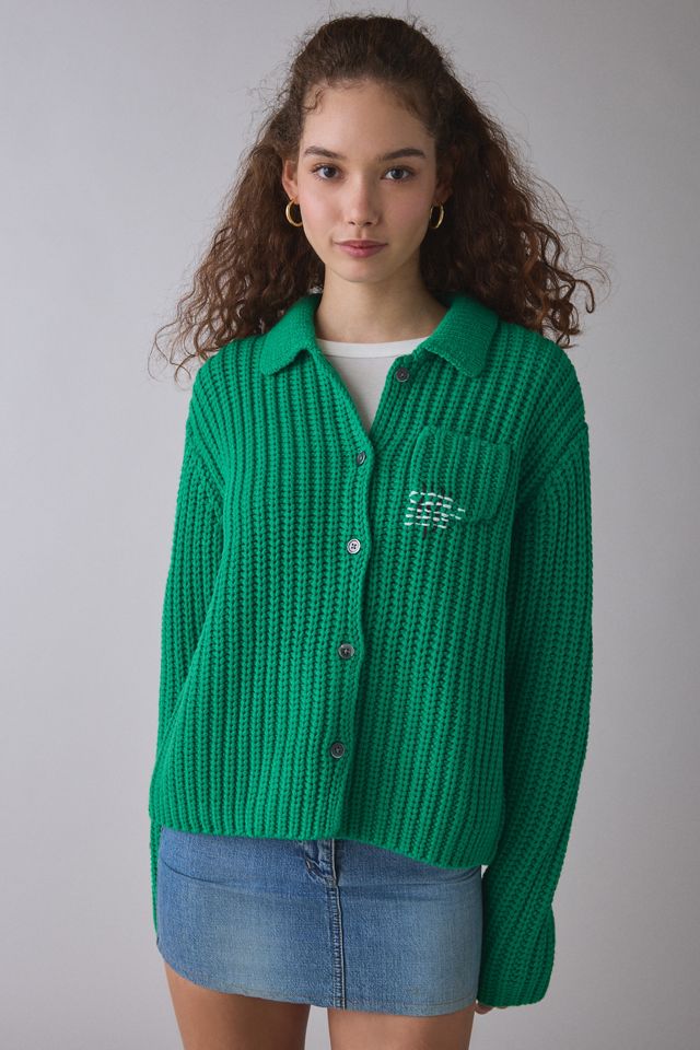 OBEY Julian Button Down Oversized Sweater #1
