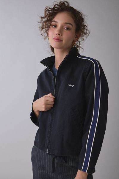 ジャケット・アウター odyssei_store OBEY Astrid Stripe Full-Zip Denim Jacket | Urban Outfitters