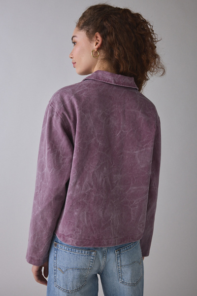 OBEY Donovan Tulip Wrinkle Wash Zip-Front Chore Jacket